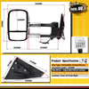 2x Chrome Extendable Towing Mirrors for Mitsubishi Pajero 2001-2019 w/ Indicator