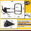 Chrome Extendable Towing Mirror w/ Indicator Right for Mitsubishi Triton MQ MR