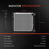 Front Right Radiator for Porsche 911 996 Boxster 986 1996-2005 3.6L Manual Trans