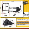 Chrome Extendable Towing Mirrors w/ Indicators for Mitsubishi Triton MQ MR 15-19