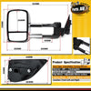 2x Top Manual Chrome Extendable Towing Mirrors for Ford Ranger PX1 PX2 2012 On