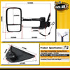 2x Chrome Extendable Towing Mirrors for Isuzu D-Max Holden Rodeo Colorado 03-11