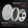Universal Air Cleaner Polished Full Finned 14"x3" Round with Recessed Style Base