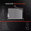 Engine Cooling Radiator for Toyota Hiace RZH103 RZH113 2.4L Petrol Van 1989-2005