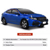 Set of 4 Weather Shield Weathershield Window Visors for Honda Civic 2016-2021