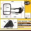 Front Left Chrome Extendable Towing Mirrors for Toyota Hilux 2015/7-2019