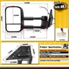 Black Extendable Towing Mirrors for Toyota Landcruiser 200 Series 07-19
