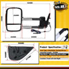 2x Manual Chrome Extendable Towing Mirror for Ford Ranger PJ PK w/ Indicator