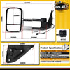 2x TOP Chrome Extendable Towing Mirrors for Ford Territory SX SY SZ 2004-2016