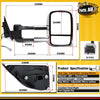 Chrome Extendable Towing Mirror w/ Indicator for Ford Ranger PX Everest Right