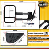 Manual Extendable Towing Mirrors w/ Indicator for Ford Ranger PJ PK PX 2009-2011