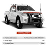 4x Weather Shield Weathershield Window Visors for Nissan Navara D40 2006-2015