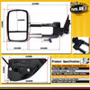 Manual Chrome Extendable Towing Mirrors for Ford Ranger PX Everest w/ Indicator