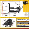 Left Black Extendable Towing Mirror w/ Indicators for Toyota Hilux 2005-2015/6
