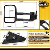 2x Manual Extendable Towing Mirrors for Toyota Landcruiser 80 Series 1990-1998