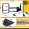 2x Chrome Extendable Towing Mirrors for Holden Colorado Isuzu D-Max w/ Indicator