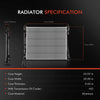 Radiator for Jeep Grand Cherokee WK WH WK2 2010-2019 3.6L 5.7 6.4L Manual Trans.