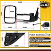 Left Electric Chrome Extendable Mirror w/ Indicator for Ford Territory SX SY SZ