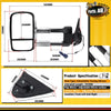 Manual Chrome Extendable Towing Mirror w/ Indicator for Mitsubishi Triton MQ MR