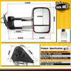 Right Chrome Extendable Towing Mirrors w/ Indicators for Toyota Hilux 2015-ON