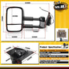 Black Extendable Towing Mirrors with Indicators for Mazda BT-50 2012-2019