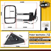 Chrome Extendable Towing Mirrors w/o Indicator for Mitsubishi Triton ML MN 05-15