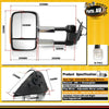 Left Chrome Extendable Towing Mirrors w/ Indicators for Toyota Hilux 2015-ON