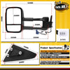 2x Power Extendable Towing Mirrors w/ Indicator for Toyota Landcruiser 80 Series