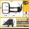 Black Extendable Towing Mirrors with Indicators for Toyota Landcruiser 200 07-11