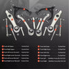 12x Upper Lower Front Control Arm Kits Tie Rod End for Tesla Model X 5YJX 15-22