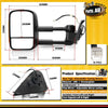 NEW Pair Black Extendable Towing Mirror w/ Indicators for Toyota Hilux 2015-2019