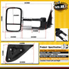 2x Manual Chrome Extendable Towing Mirrors for Ford Territory SX SY SZ SUV 04-16