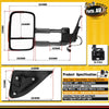 Power Black Extendable Towing Mirrors w/ Indicator for Ford Territory SX SY SZ