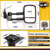 Right Black Extendable Towing Mirrors with Indicators for Mazda BT-50 2012-2019