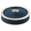 14'' x 3'' Round Blue Air Cleaner for Chevy GMC Ford 5-1/8 in Carburetor 43661