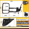 Black Extendable Towing Mirror w/ Indicator for Ford Territory SX SY SZ Left