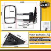 Chrome Extendable Towing Mirrors for Mitsubishi Pajero w/o Indicator 2001-2019
