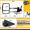 Left Chrome Extendable Towing Mirror w/Indicator for Isuzu D-Max Holden Colorado
