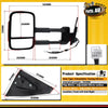 2x Extendable Towing Mirrors for Mitsubishi Pajero NS NP 2001-2019 w/ Indicator