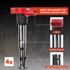 4x Ignition Coils & 4x Spark Plugs for Audi A6 C6 A8 Q7 R8 Spyder S5 4.2L 8cyl