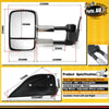 2x Top Manual Chrome Extendable Towing Mirrors for Nissan Navara D40 2005-2015